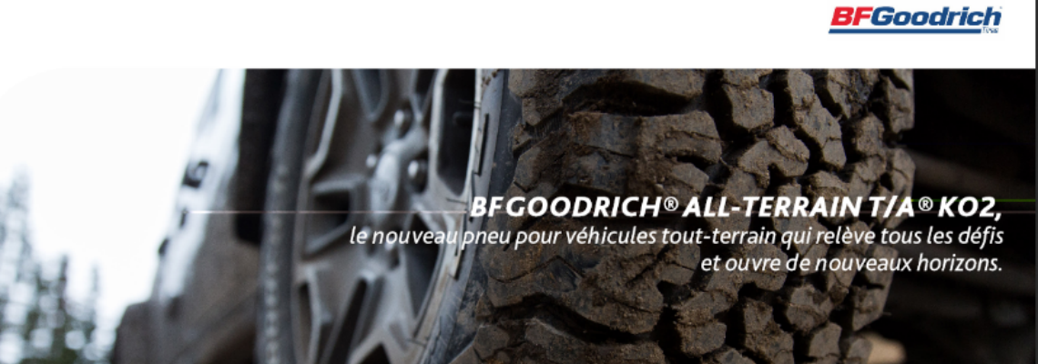 BFGoodrich® All-terrain T/A® KO2 :  le nouveau pneu tout-terrain de Michelin